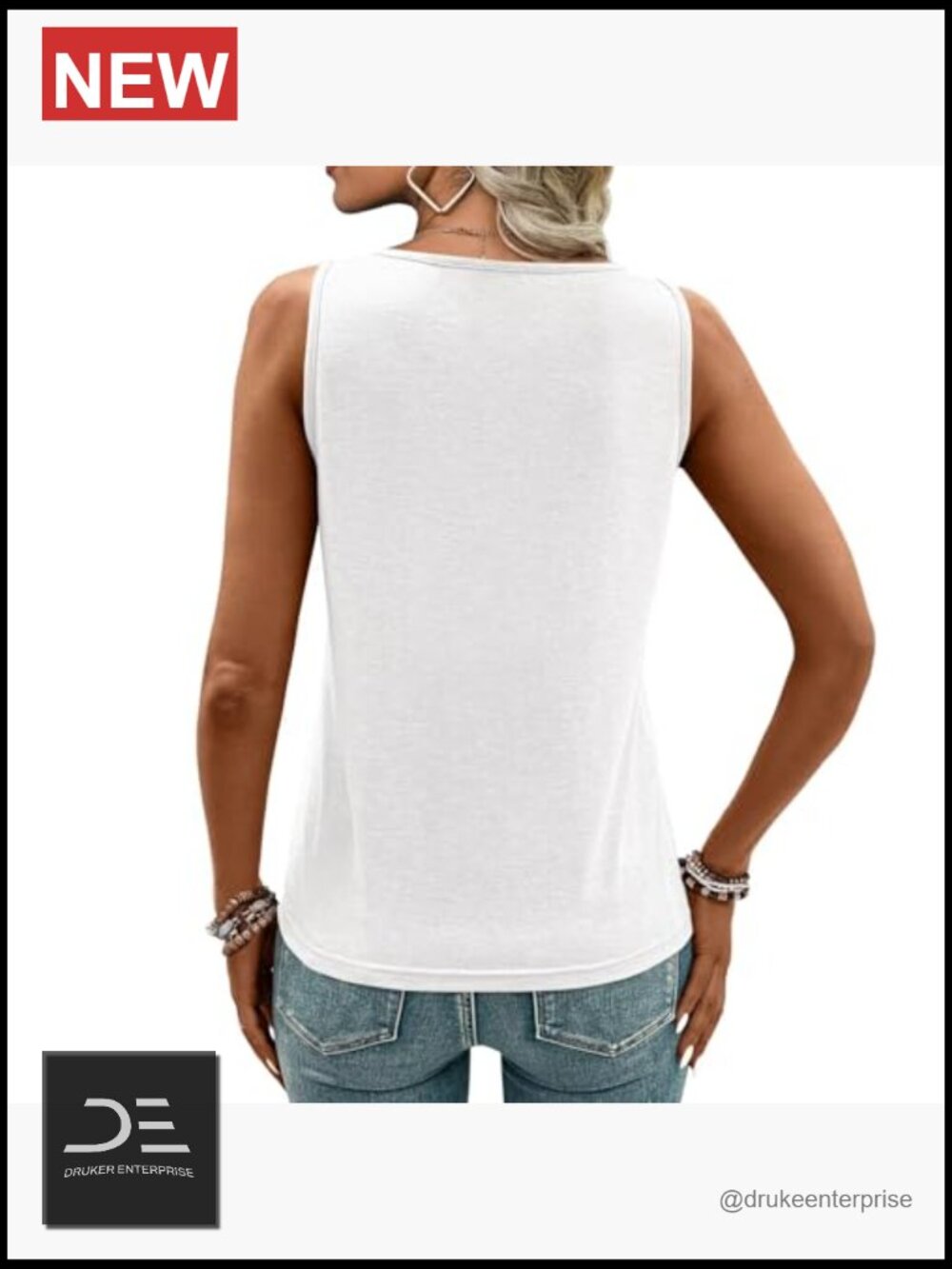 2 Pack Womens Sleeveless Keyhole Neck Tank Tops Summer Fashion Tops - Picture 6 of 7